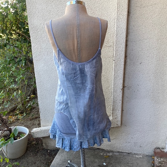 Made In Italy 100% silk stunning layered spaghetti strap mini dress - Picture 8 of 16